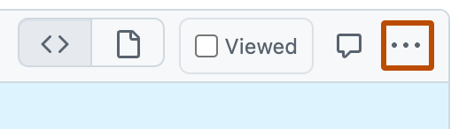 Снимок экрана: параметры над файлом на вкладке "Измененный файл". Кнопка "Показать параметры" выделена оранжевым прямоугольником.